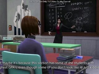 Sexy Oriental Math Teacher Gets Her Vagina Filled With Cum - sims 4 - CG Manga