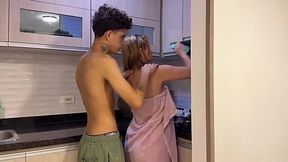 I Fuck My Hot Step-Mom Raw on the Kitchen Counter While We re Home Alone