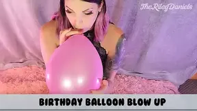 Birthday Balloon Blow Up - Looner Fetish Balloon Inflation Fun