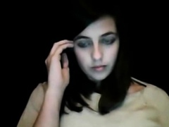 Webcam Teen eyes green.