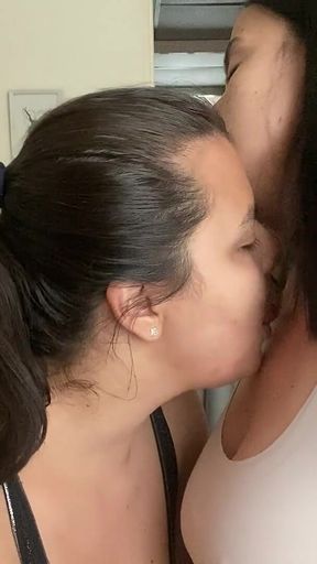 Romantic Kisses with Caresses to Each Other