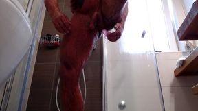 Hairy Bodybuilder Likes To Feel The Cock In The Ass When He Is In The Shower