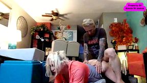 Blonde trap lets him fuck her holes one afternoon