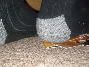Box Crush & Trample in Socks. Flattened beneath my 89kg 👣👣