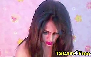 Tranny Jerks off her Beautiful Cock