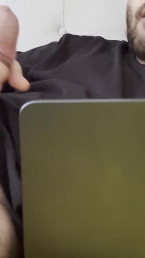 Emotional moment from "Private moment in front of my screen... (Masturbation of my big Arab cock in front of a hardcore"