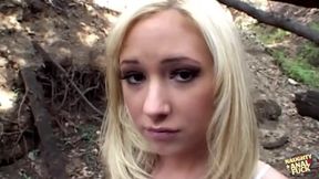 Cheating Blonde Leaves Her Man to Have Outdoor Anal Fun and Swallow a Thick Cumshot