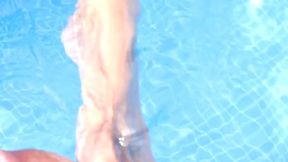 Swimming Pool Sex: Blowjob, Footjob & Pussy Licking - Amateur POV
