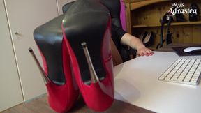 Suck my heels, slut!