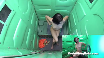 Shorta haired babe swallows strangers cum