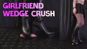 Your Girlfriend Carelessly Crushing Your Cock and Balls in Steve Madden Akira Wedge Boots (Close Double Version) - TamyStarly - Cock Balls Crush Trample, Shoejob, CBT, Trampling, Bootjob, Stomping