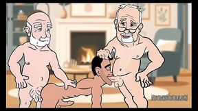 Twink transando com velhos