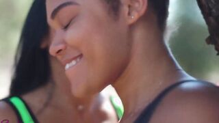 oriental Lesbian Ember Snow Seduces African Barely Legal Michelle Anderson