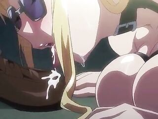 Blond and redhead anime stepsisters are their brother's sex slaves