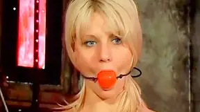 Big tits blonde in leather skirt spanked by her master