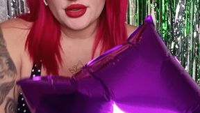 smoking looner girl pop foil balloons