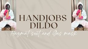 handjobs dildo in gas mask and hazmat suit