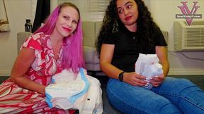 Pissy pants Step-son gets a diaper: Embarrassment, CFNM, Adult Diaper- 4k