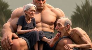 Pathetic Cuckold Licks His Wife's Toes While She's in Bull's Arms - Foot Worship Humiliation