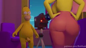 The Simpsons - Marge And Homer Make A Sextape - Porn Parody - Car Toon And Marge Simpson