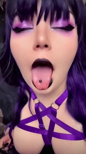 Short Goth Girl JOI