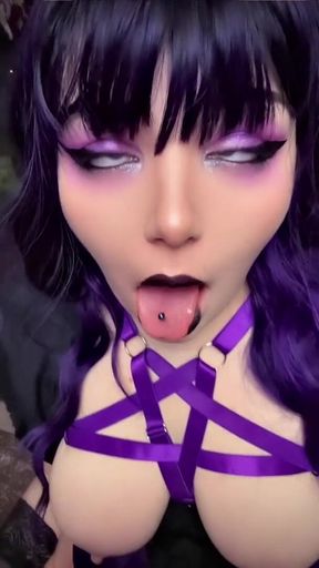 Short Goth Girl JOI