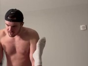 Cocky Muscle Hunk Flexes and Fucks Big Dick Bottom Bareback