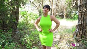 a latin goddess and a stud-wannabe: korin begs to be fucked outdoors!