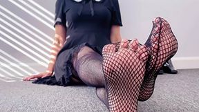 Witchy Fishnets Tease