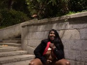 Indian Girl Has Risky Public Orgasm In City Center At Night