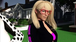 Trans Blondy Alex's First Day at Gym with Zoey