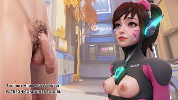 Overwatch Dva cosplay Blowjob | Uncensored Hentai AI generated