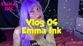 vlog 04 emma ink trans - dia a dia, punheta e gozada