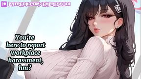 Strict Office Mistress JOI &ndash_ Humiliation &amp_ Domination in the Workplace (femdom, boobjob, dirty talk)