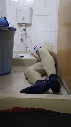 Zentai penis toilet slave bondage femdom