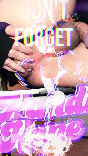 Trans Girl Sissy Slut Gets HARD Anal Ass Pounding by Big Cock Dildo