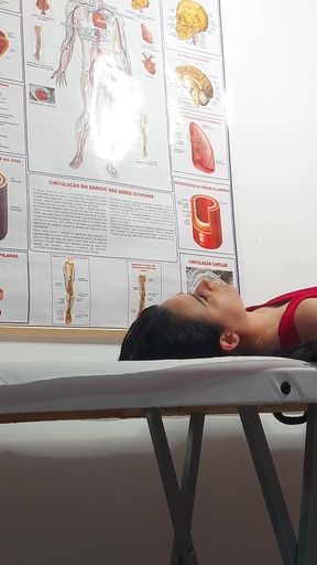 Captivating moment from &quot;Gynecologist sticks dildo in pussy, fingers in ass and fucks patient!&quot;