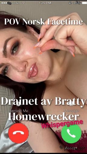 POV Norsk Facetime: Drainet av Bratty Homewrecker