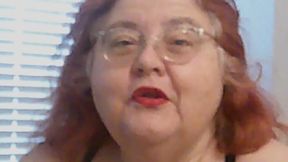 Mature BBW Redhead Nurse Vicki Talks to You as She Makes a Lipstick Applying Video for You!