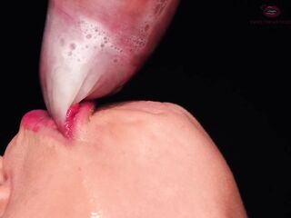 CLOSE UP: CONCUPISCENT Throat MILKING All CUM into FUCK-RUBBER and BROKE IT! MOST EXCELLENT Milking ORAL-JOB ASMR 4K