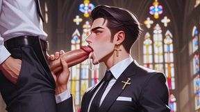 evangelical missionary reveals he likes to fuck and give ass in church. anime hentai