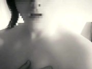 Trans girl pulls her nipples, pulls her cock