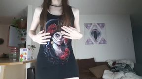 Goth Girl Strips For You - And Shes Got A Secret