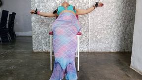 A mermaid is tickled all over her body while she is completely tied up (2)