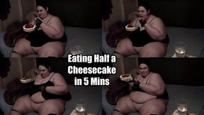 Speed Stuffing Half a Cheesecake in 5 Mins