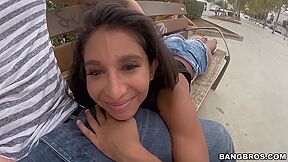 Fucking A Petite Amateur In Public - Ria Rodrigez