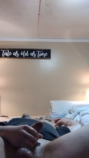 Horny Stepdaddy Strokes Himself