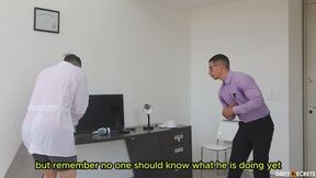 I FUCK MY BOSS'S STEP DAUGHTER BEHIND HIS BACK IN HIS LABORATORY.