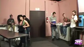 She Was Quiet but These Guys Were Very Loud When They Cum in Her Mouth