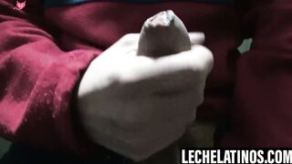 LecheLatinos.com - Me and kinky Nicolas jerk off in a public bathroom stall
